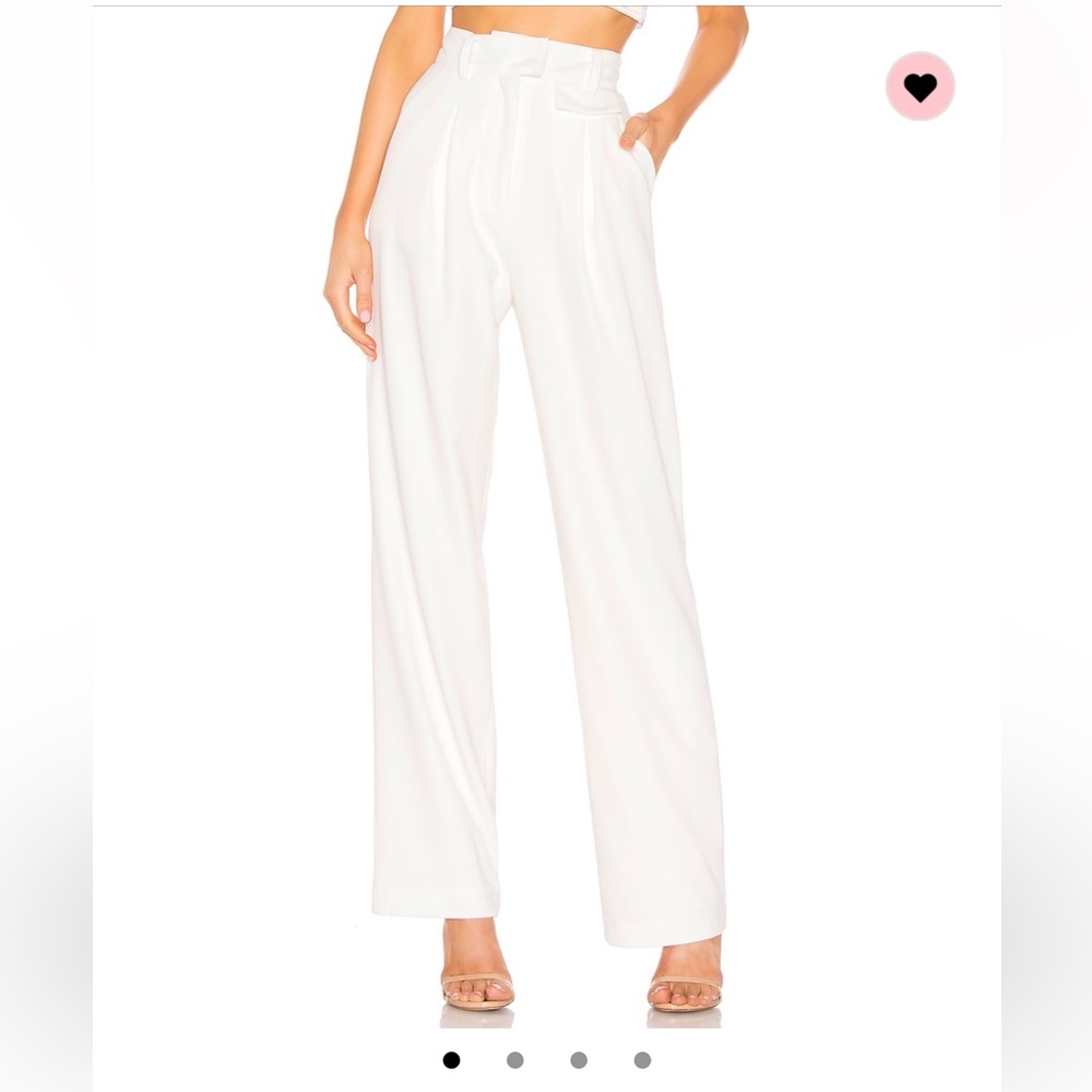 LPA High-Waisted White Pants